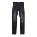 AMIRI Black Rhinestone Distressed Jeans — hero