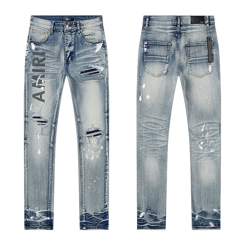 AMIRI Distressed Light Blue Jeans — hero