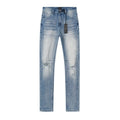R+A Washed Distressed Jeans - Light Blue — hero