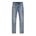 R+A Light Blue Distressed Paint Speckle Jeans — hero