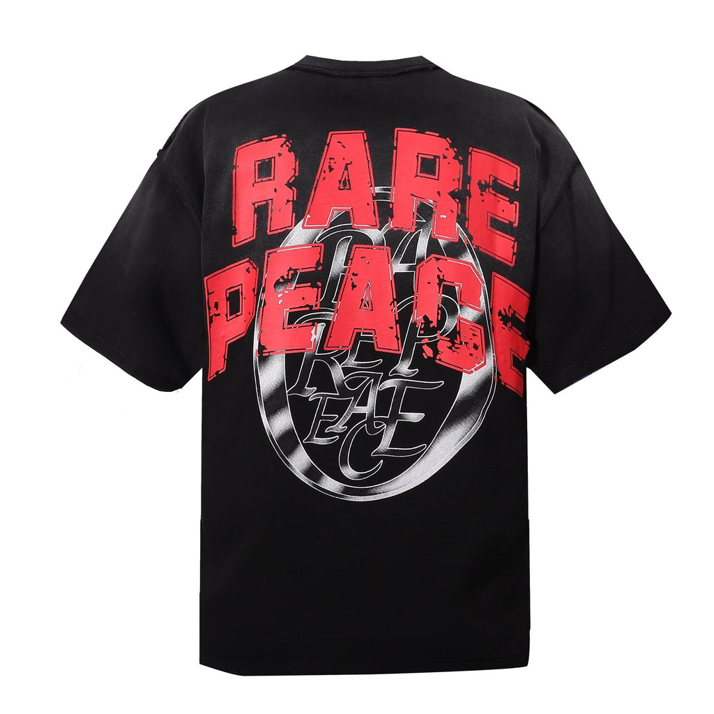RARE PEACE No Longer Human Skull Graphic T-Shirt — back