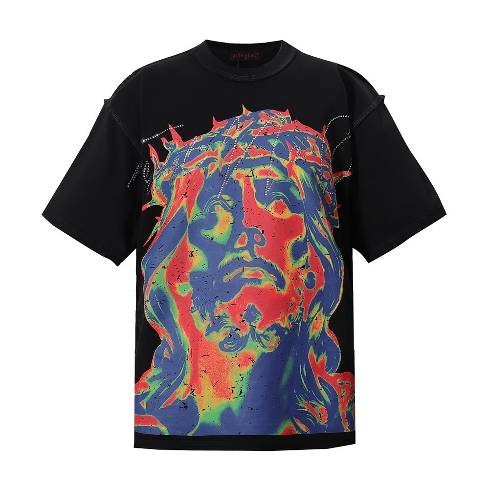 RARE PEACE 15 Decals Face Graphic T-Shirt — hero