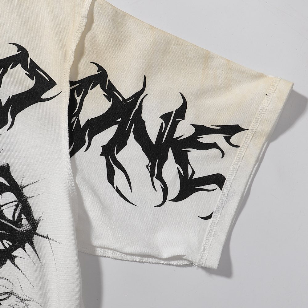 RARE PEACE Trust No One Graphic T-Shirt — fabric_closeup