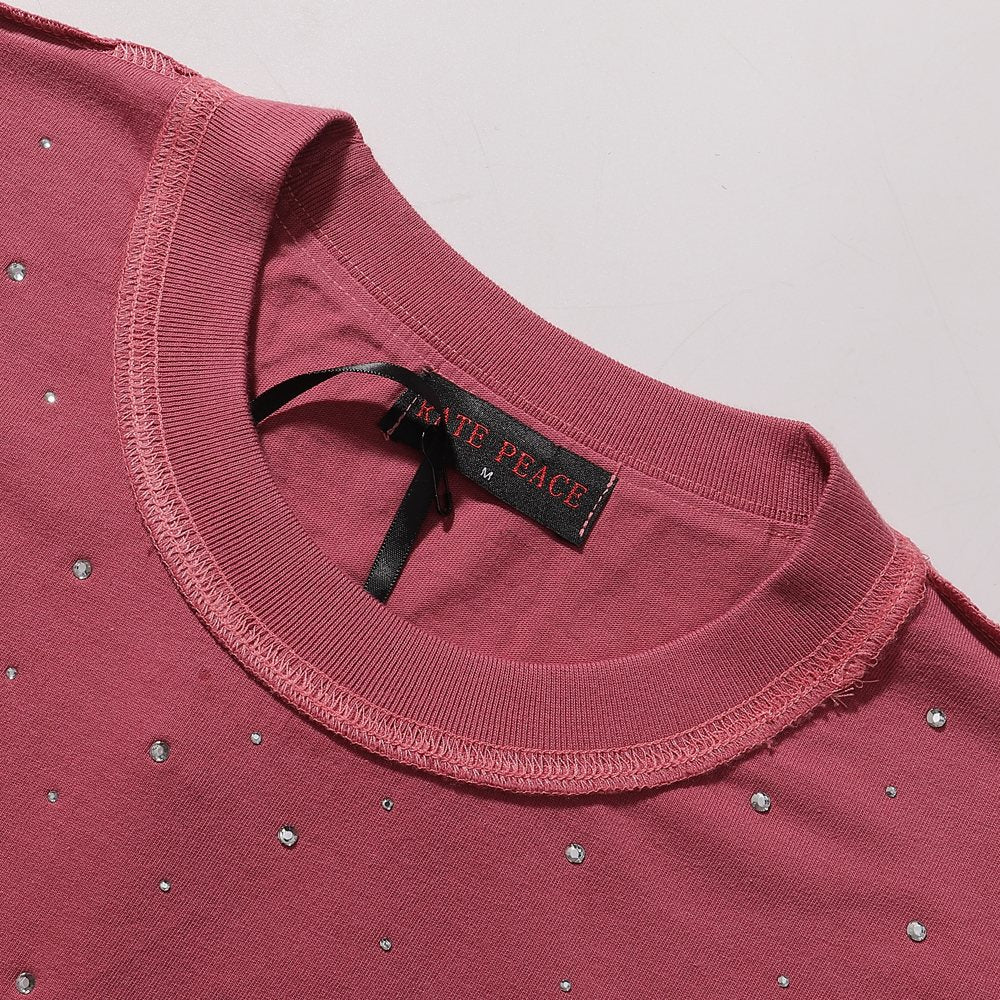RARE PEACE Statues Rhinestone Graphic T-Shirt — detail