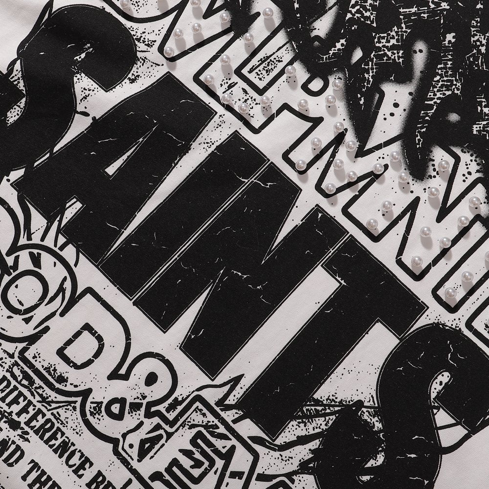 R3BEL 14 Saints Embellished Graphic T-Shirt — detail