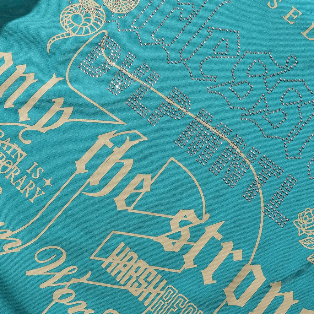 R3BEL Only The Strong Turquoise Graphic T-Shirt — detail