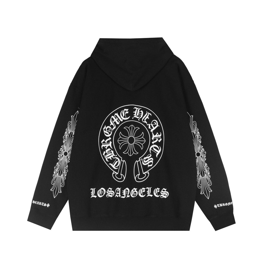 Chrome Hearts Horseshoe Graphic Zip Hoodie — back