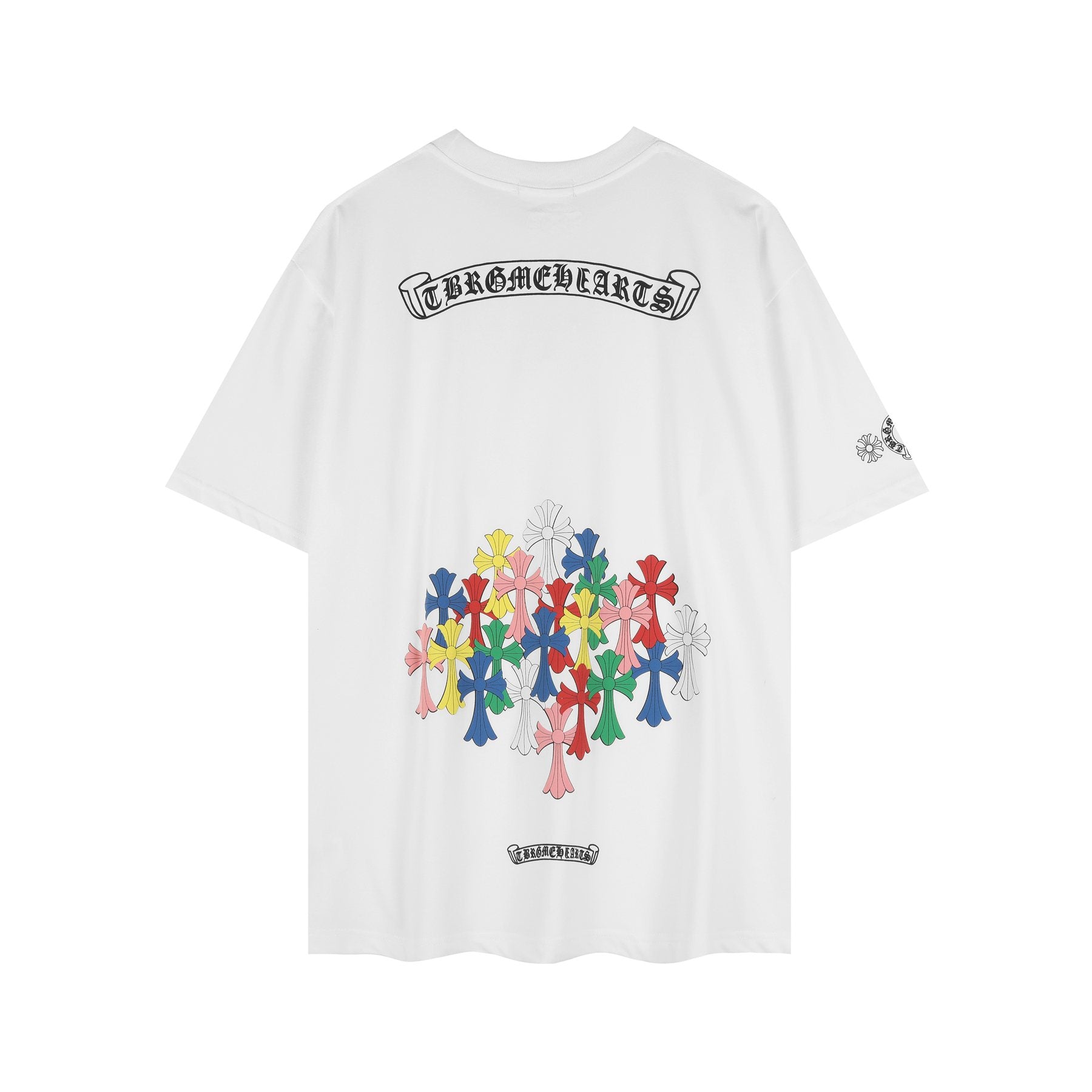 Chrome Hearts Rainbow Horseshoe Cross Graphic T-Shirt — back