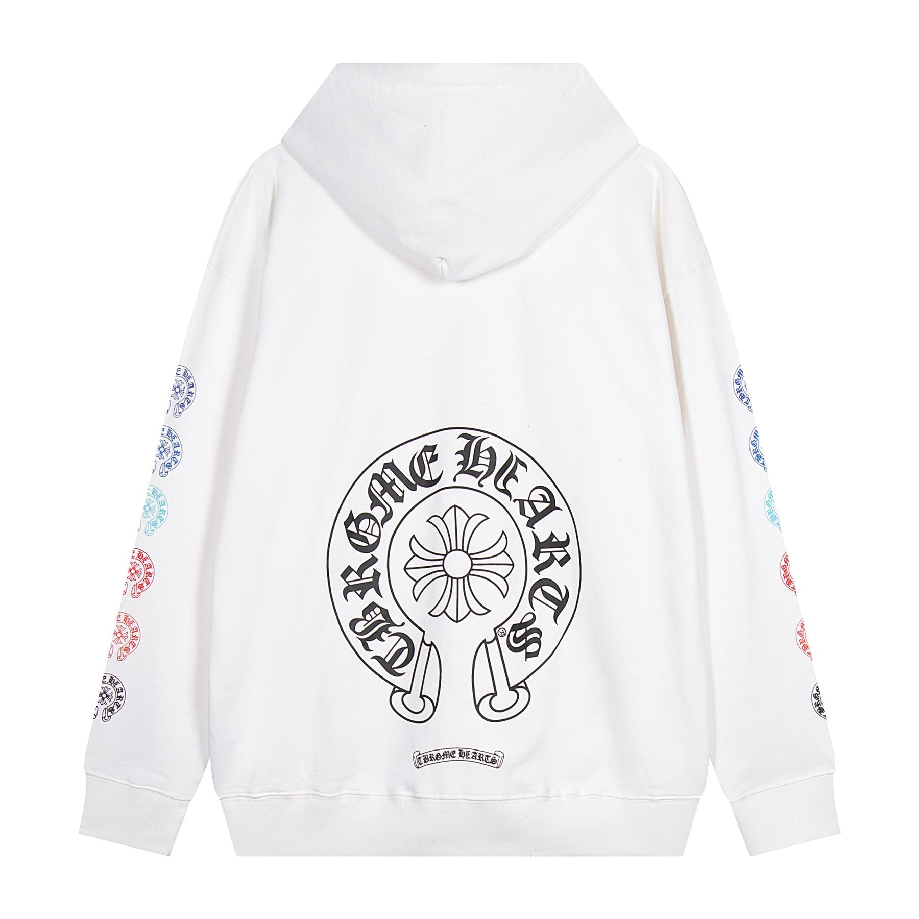 Chrome Hearts Rainbow Horseshoe Graphic Zip-Up Hoodie — back
