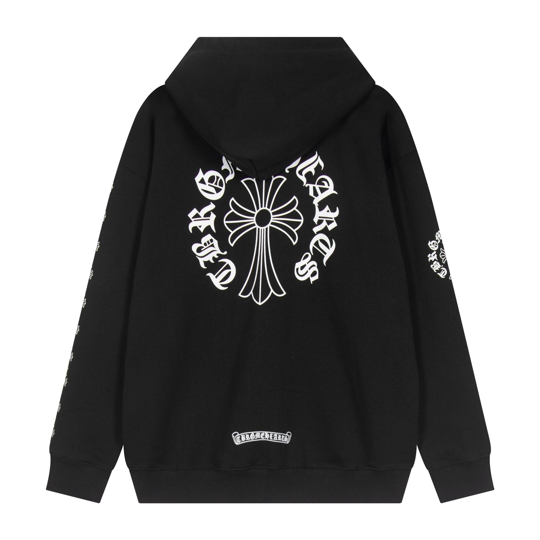 Chrome Hearts Horseshoe Cross Sanskrit Zip Hoodie — back