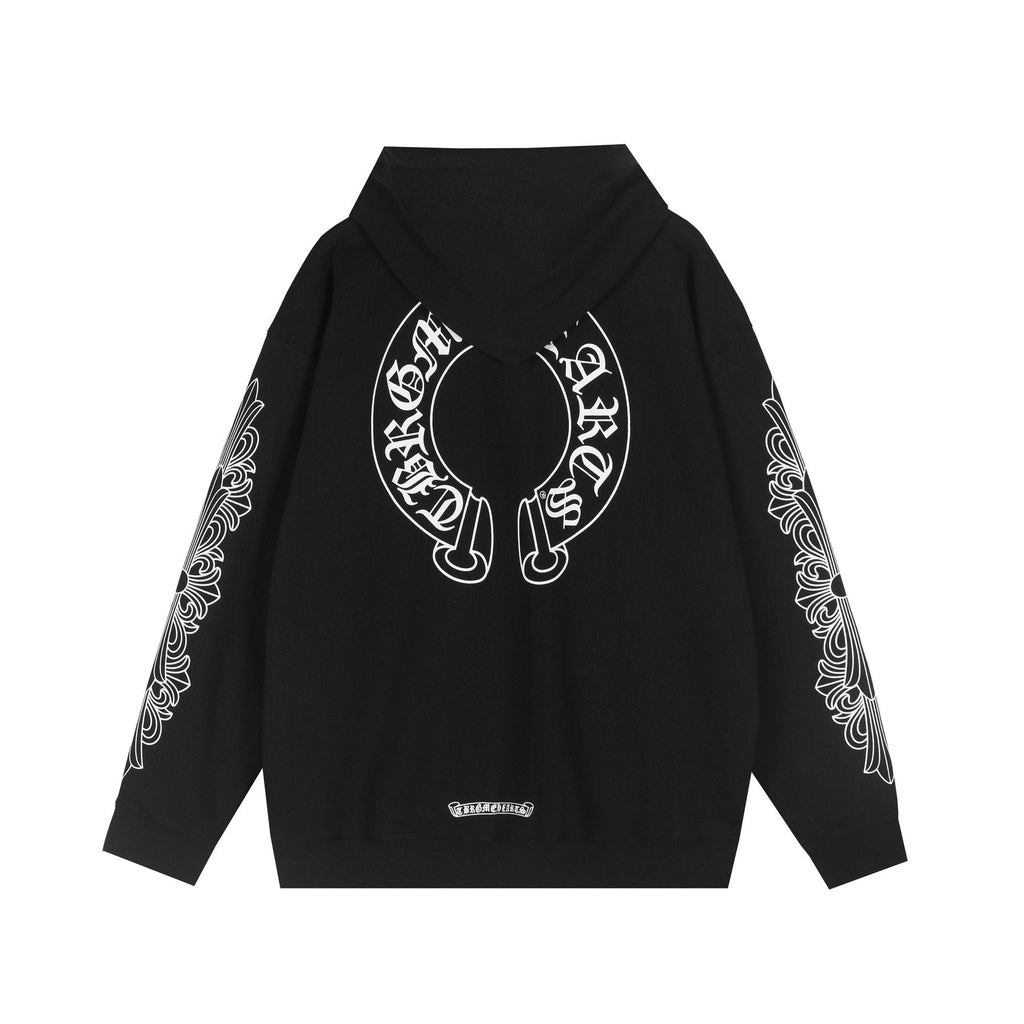 Chrome Hearts Horseshoe Graphic Zip Hoodie — back