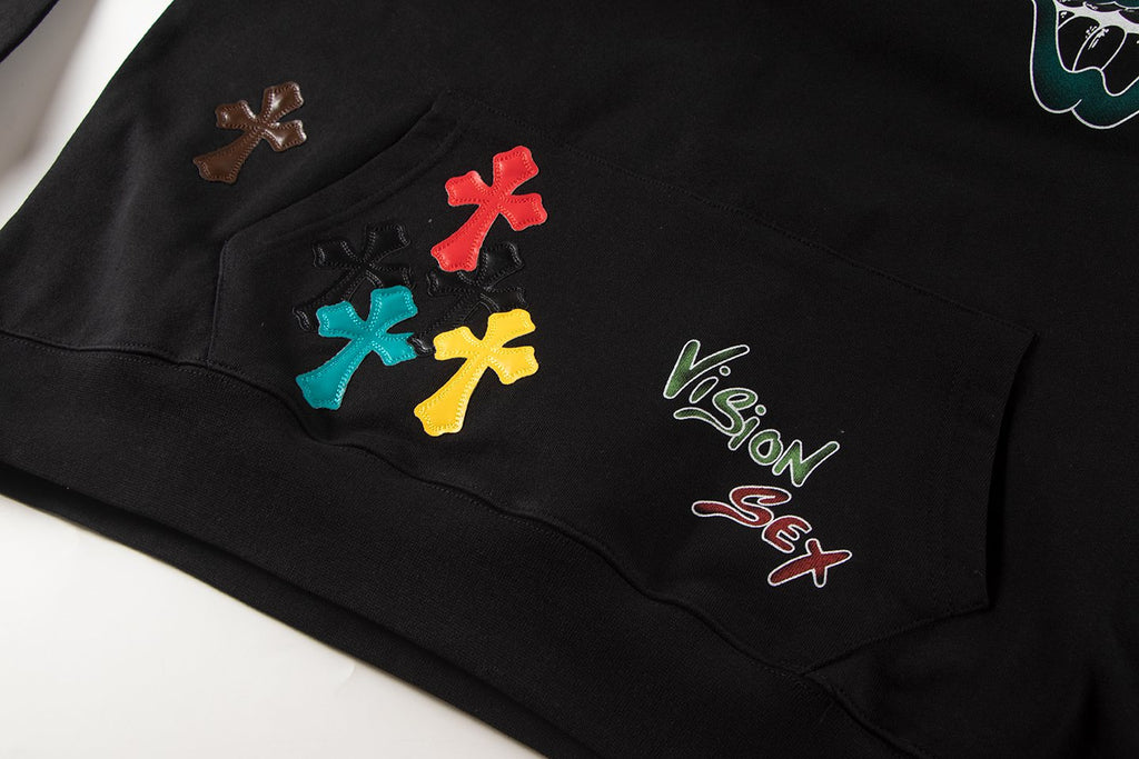 Chrome Hearts Cross Graphic Pullover Hoodie - Black — detail