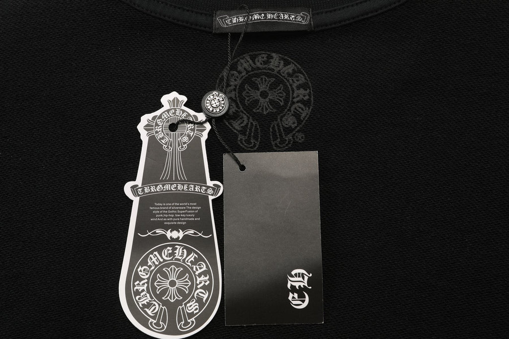 Chrome Hearts Sanskrit Letter Cross Graphic Sweatshirt — hang_tag