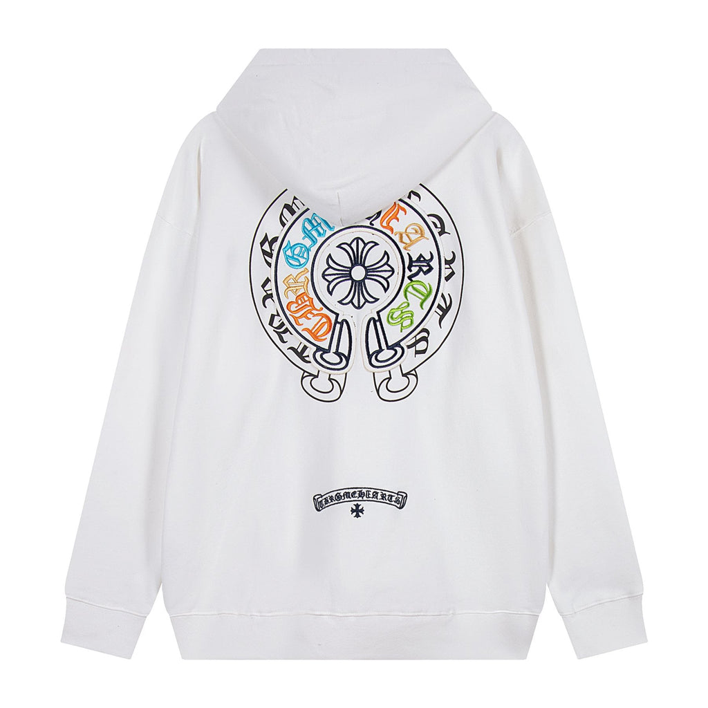 Chrome Hearts Rainbow Logo Embroidered Hoodie — back