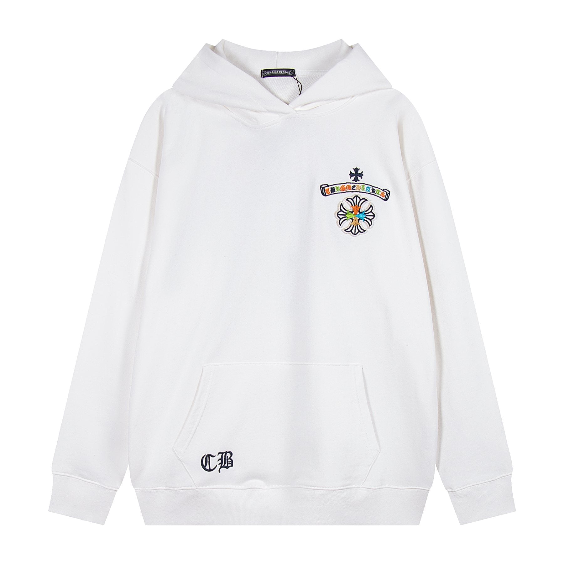 Chrome Hearts Rainbow Logo Embroidered Hoodie — front