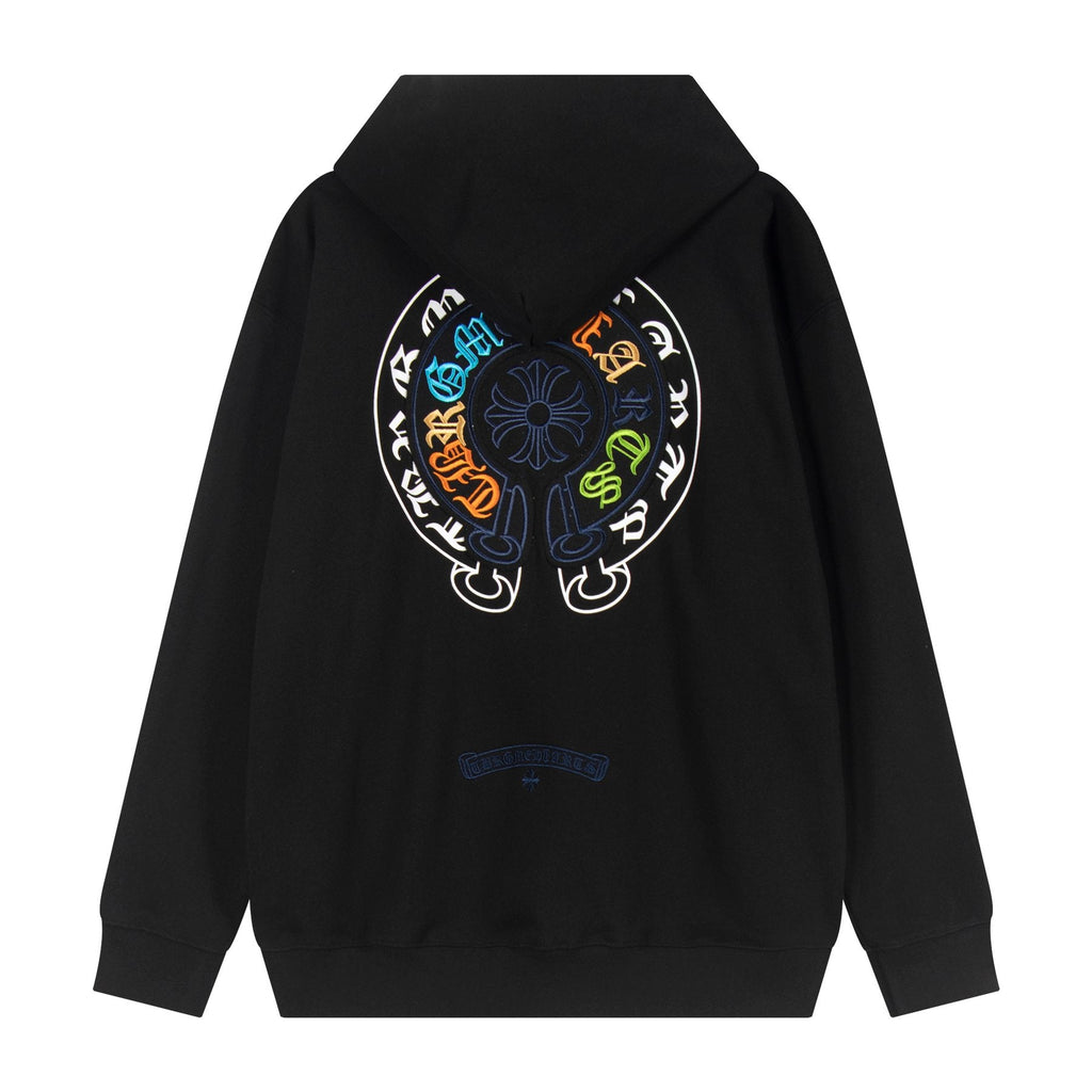 Chrome Hearts Rainbow Logo Embroidered Hoodie — back