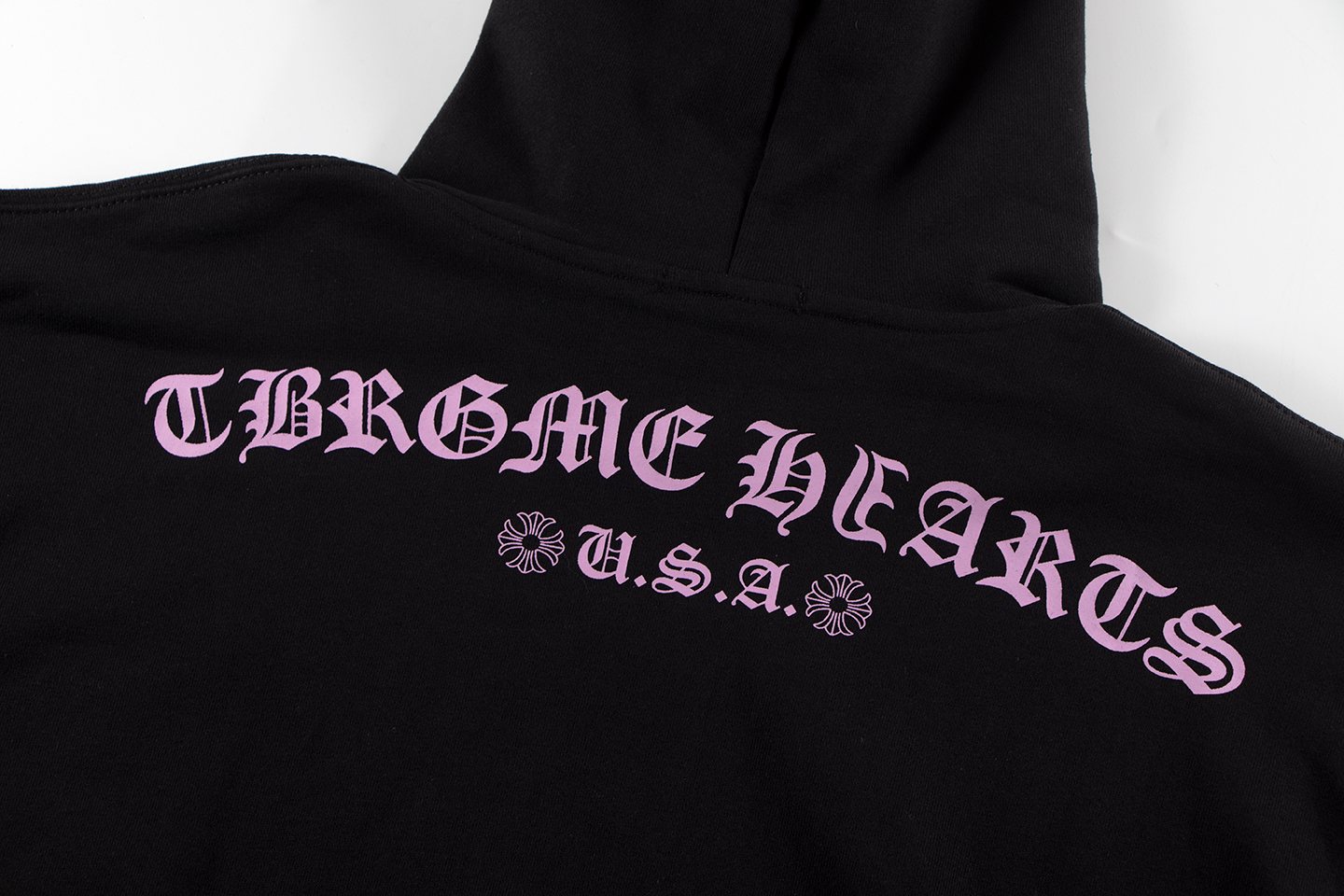 Chrome Hearts Pink Gothic Graphic Hoodie — detail