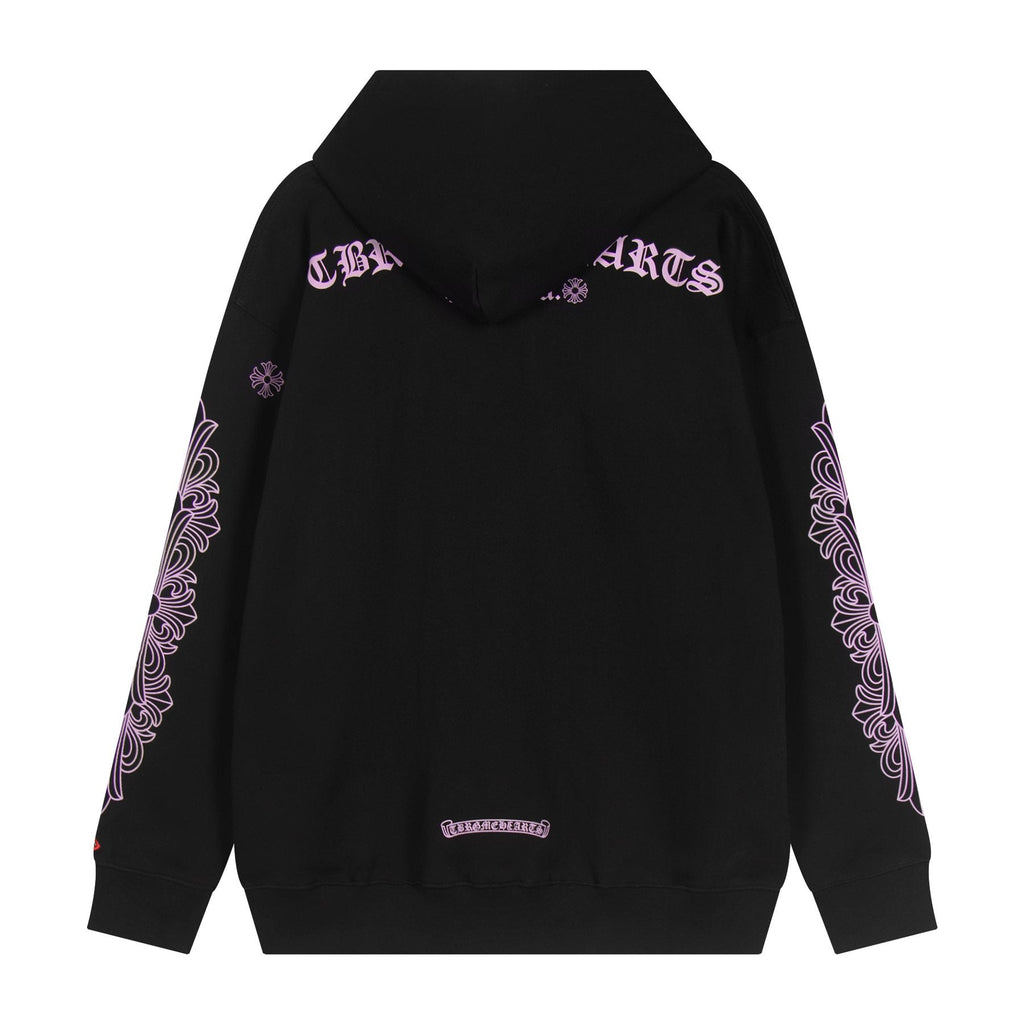 Chrome Hearts Pink Gothic Graphic Hoodie — back