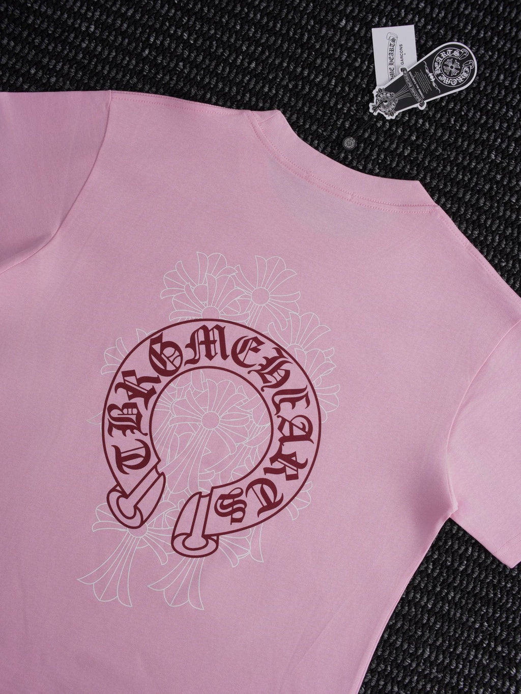 Chrome Hearts Pink Horseshoe Graphic T-Shirt — detail