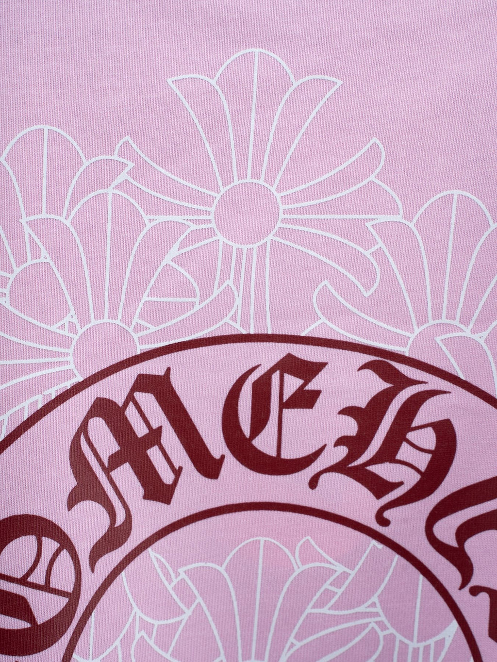 Chrome Hearts Pink Horseshoe Graphic T-Shirt — detail