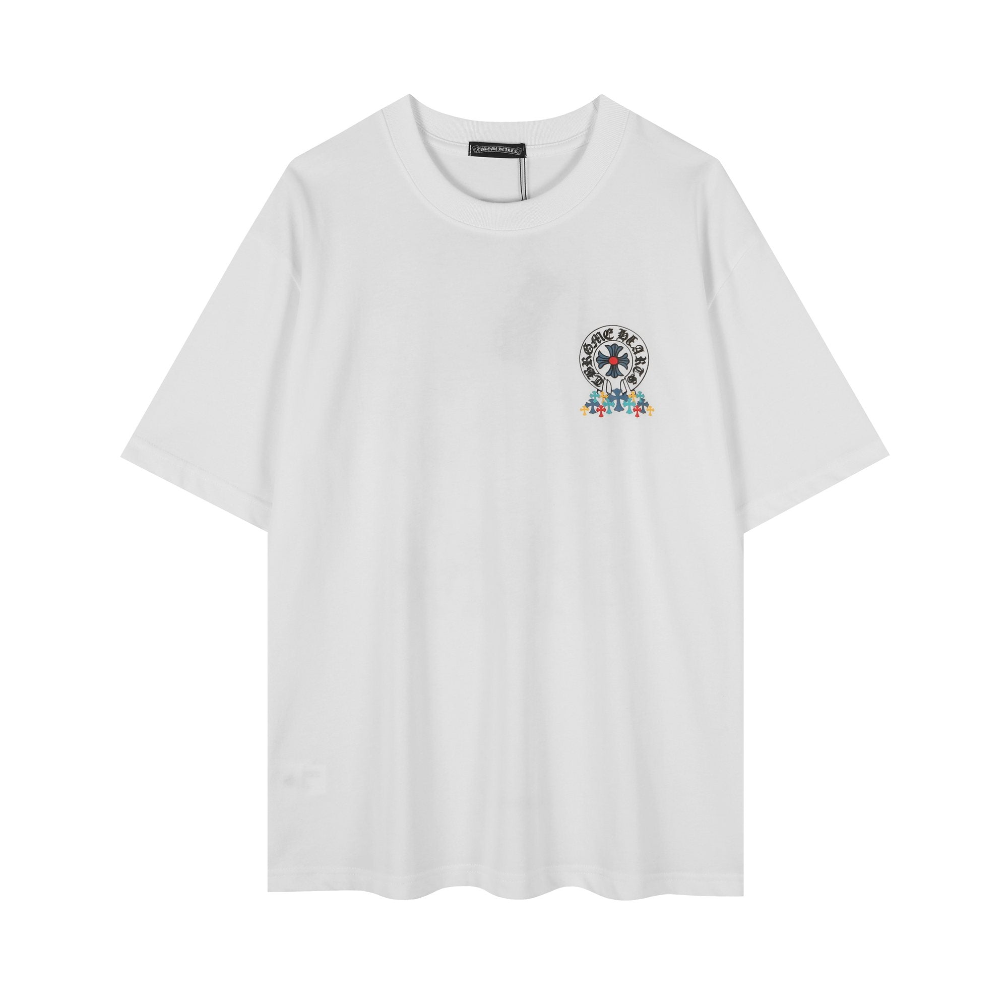 Chrome Hearts Rainbow Floral Cross Graphic T-Shirt — hero