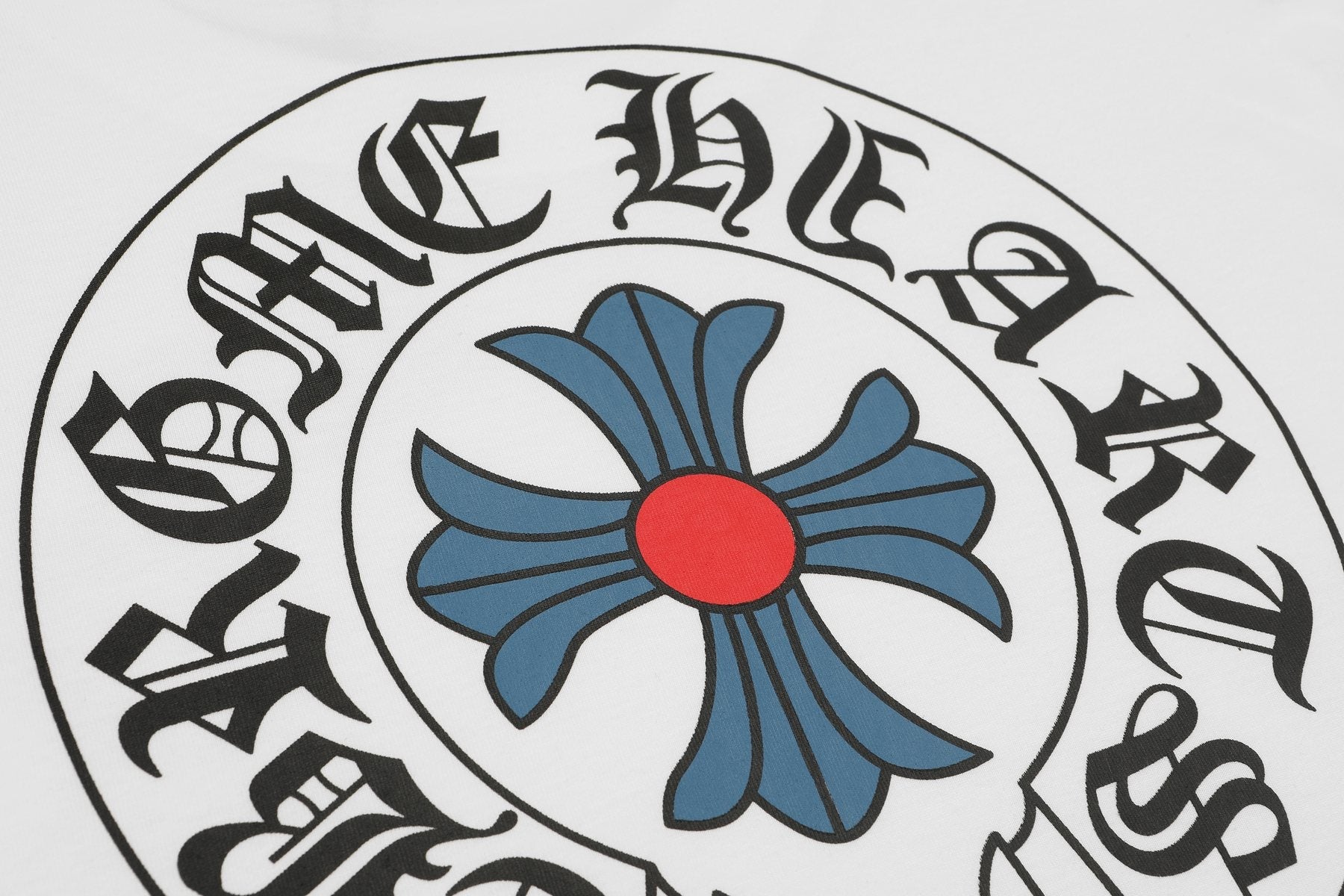 Chrome Hearts Rainbow Floral Cross Graphic T-Shirt — detail