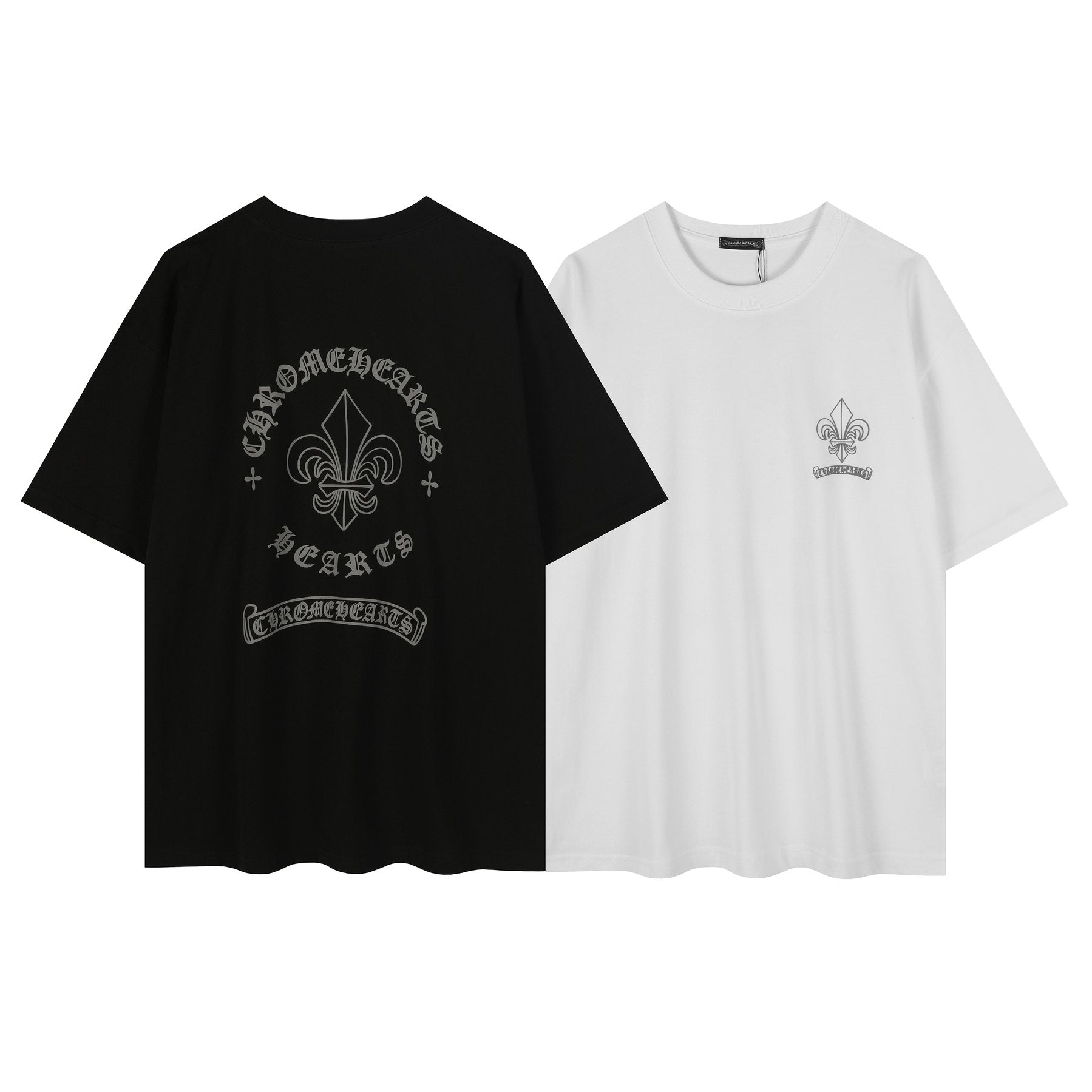 Chrome Hearts Fleur-De-Lis Crest Graphic T-Shirt — comparison