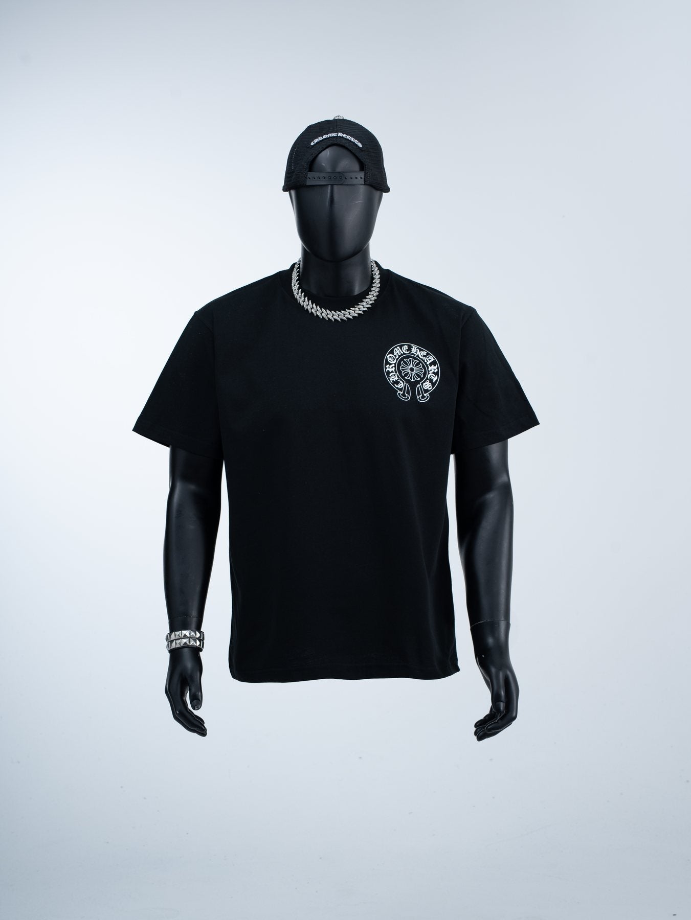 Chrome Hearts Horseshoe Floral Graphic T-Shirt — front