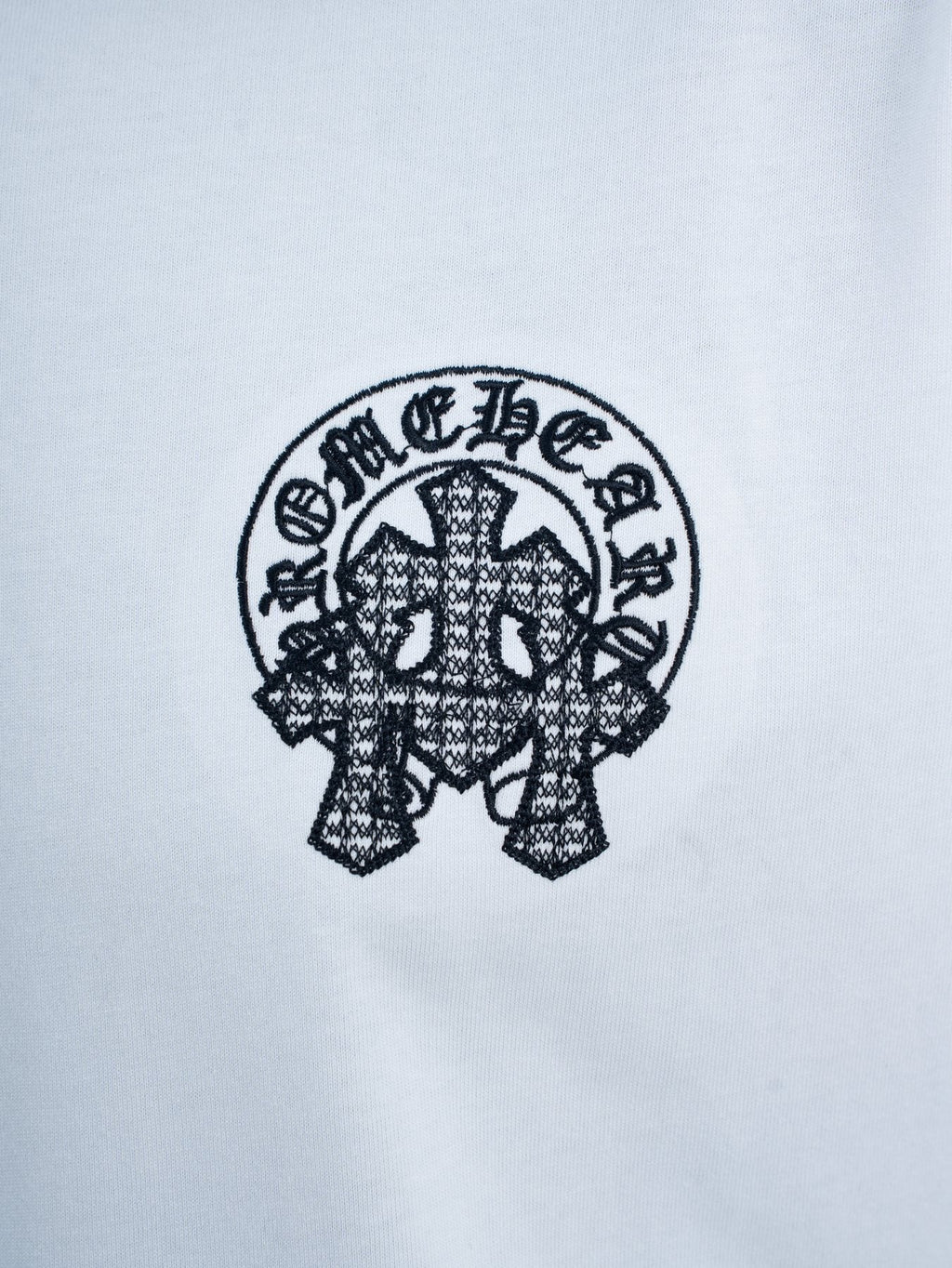 Chrome Hearts Rhinestone Slogan Graphic T-Shirt — detail