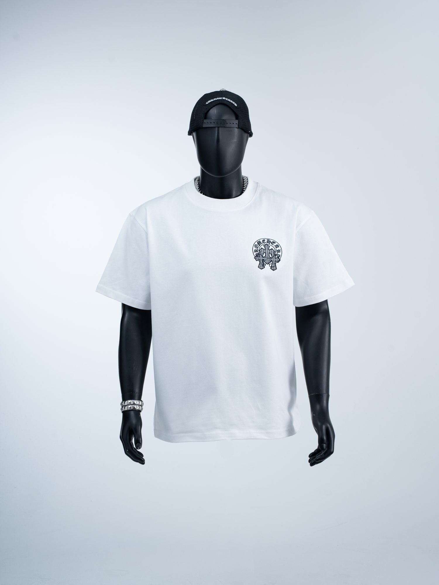 Chrome Hearts Rhinestone Slogan Graphic T-Shirt — hero