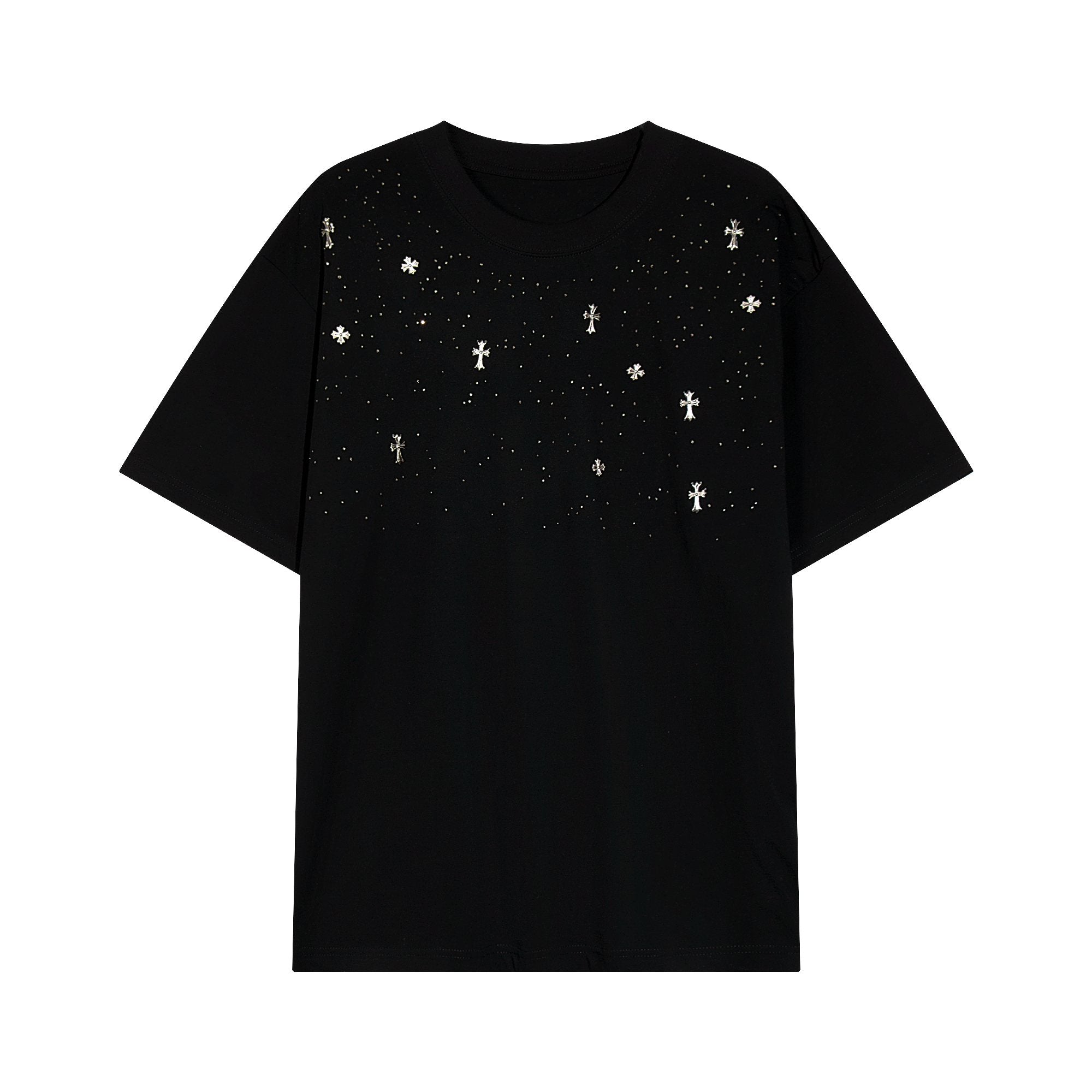 Chrome Hearts Rhinestone Cross Embellished T-Shirt — hero