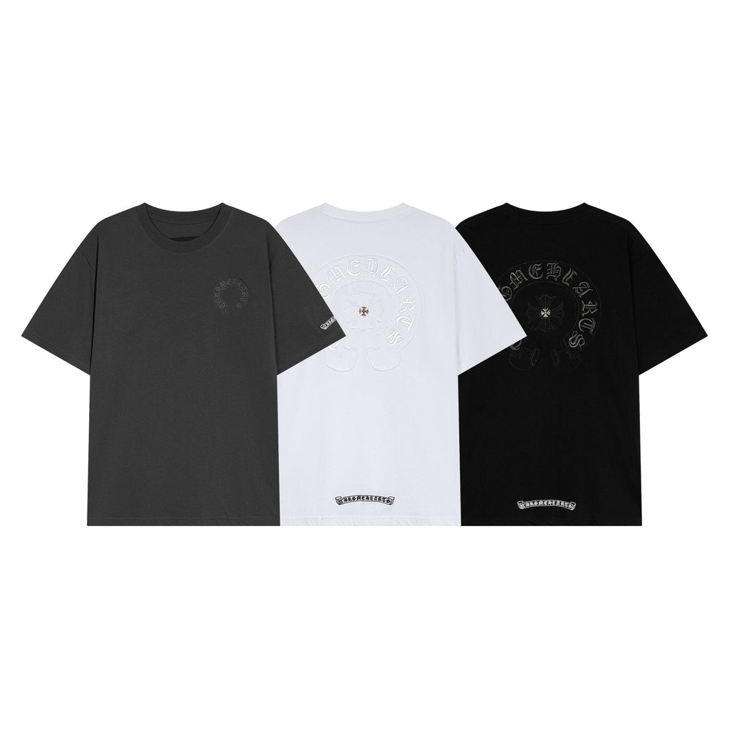 Chrome Hearts Horseshoe Floral Graphic T-Shirt — comparison