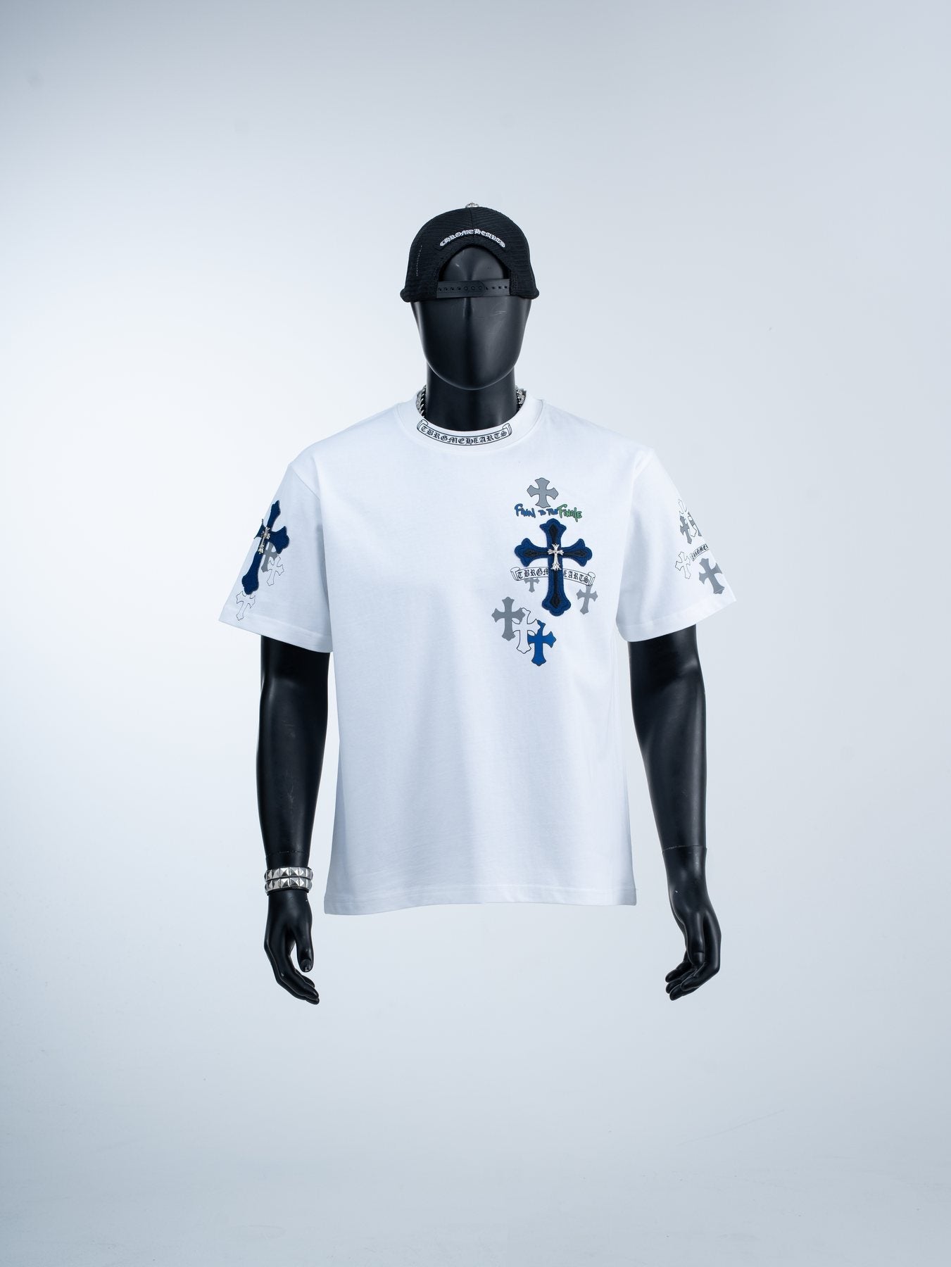 Chrome Hearts Cross Graphic Short-Sleeve T-Shirt — model