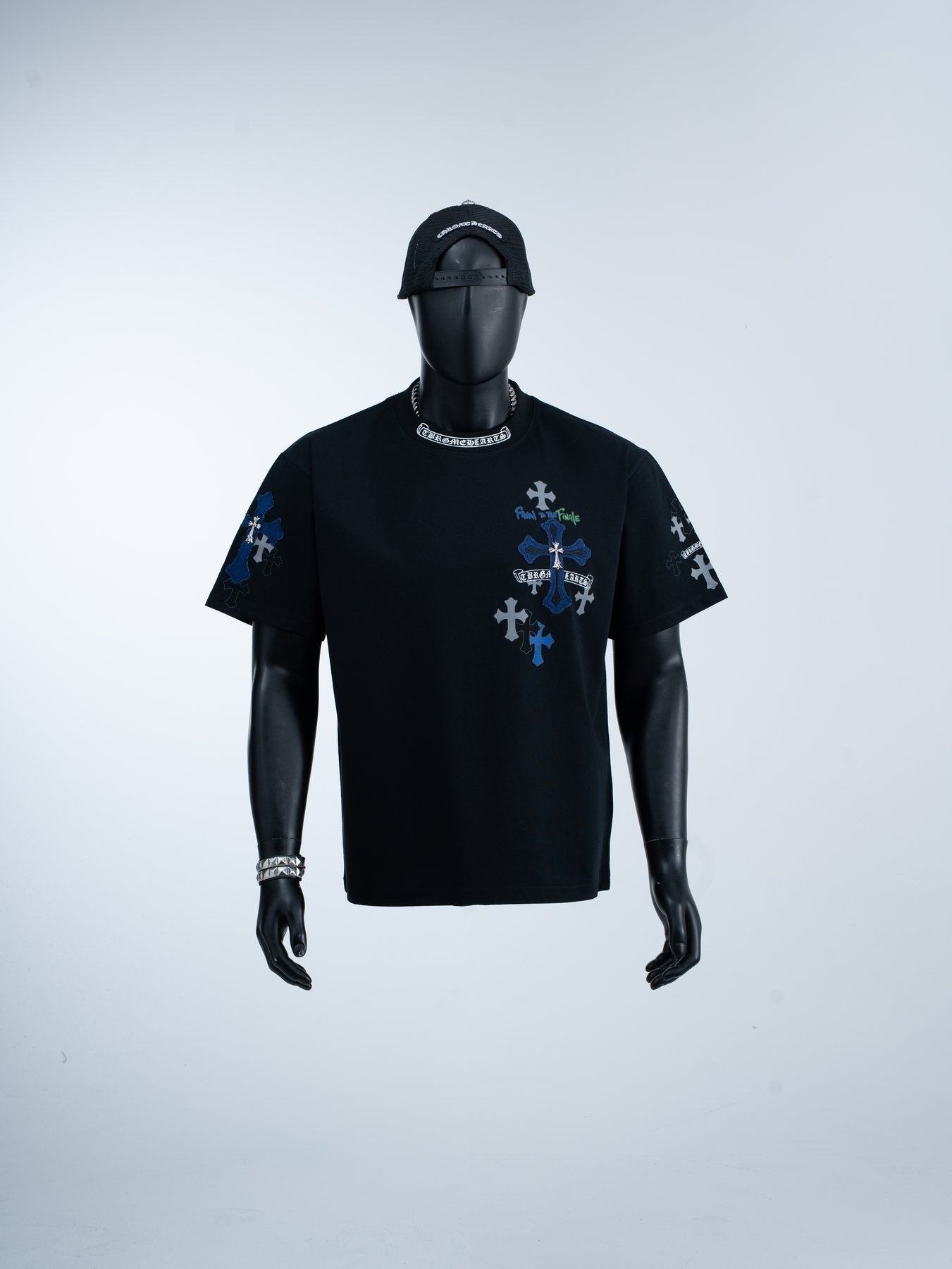 Chrome Hearts Cross Graphic Short-Sleeve T-Shirt — model