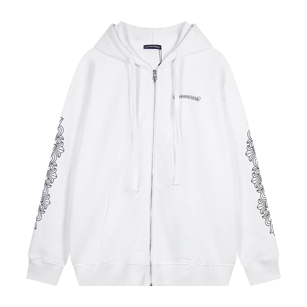 Chrome Hearts Horseshoe Cross Graphic Zip Hoodie — hero