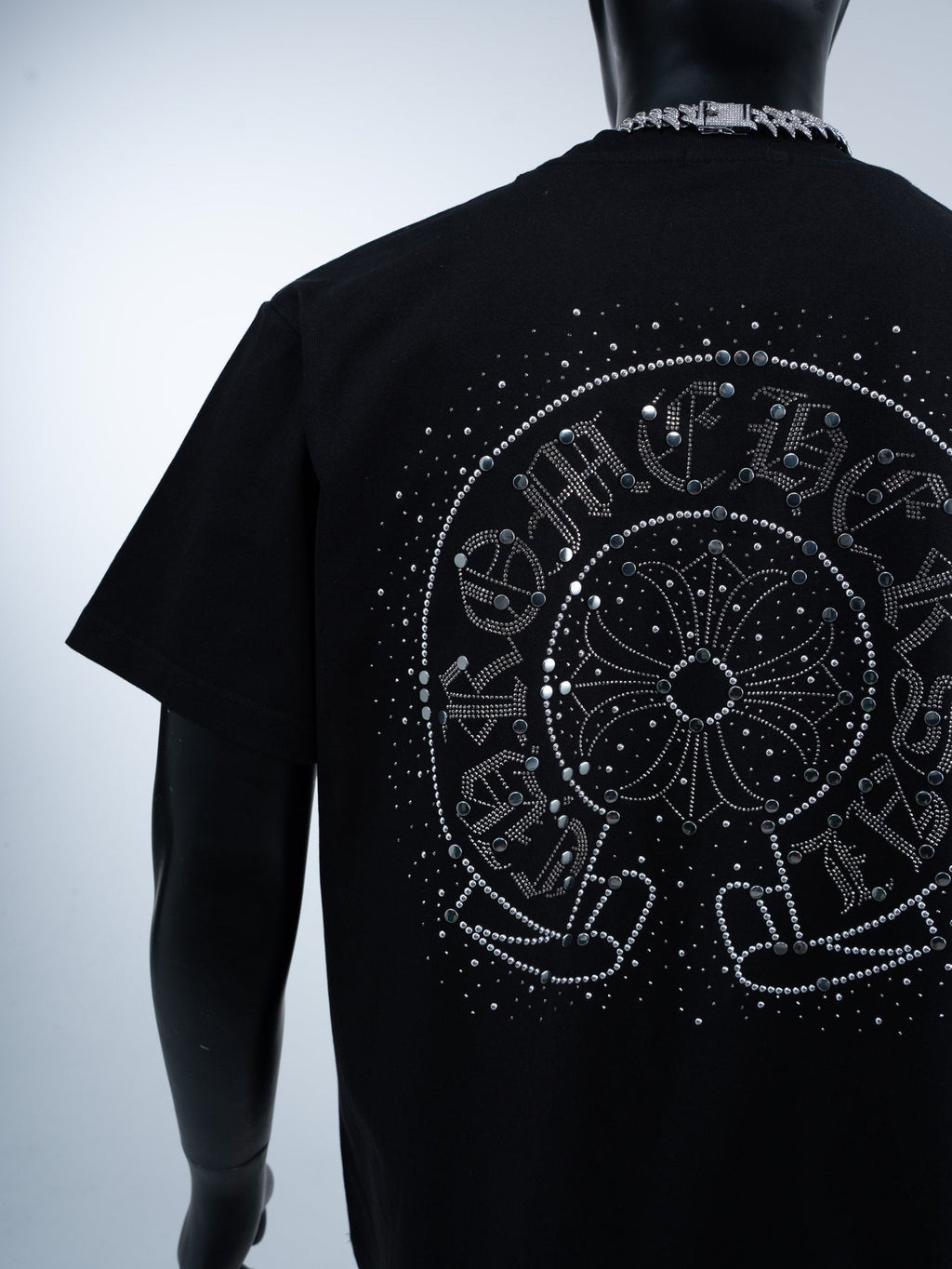 Chrome Hearts Rhinestone-Style Graphic T-Shirt — detail