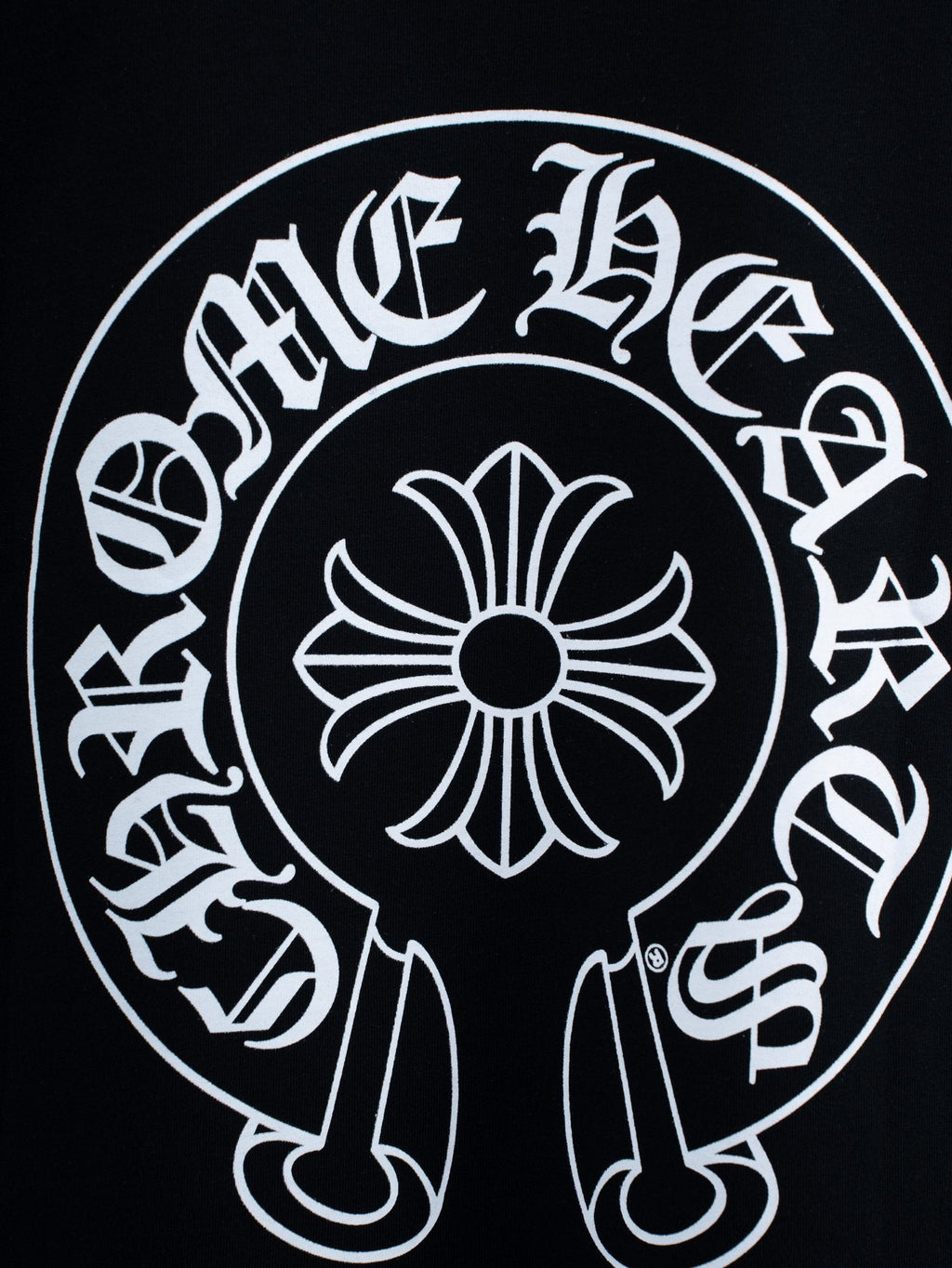Chrome Hearts Horseshoe Script Graphic T-Shirt — detail