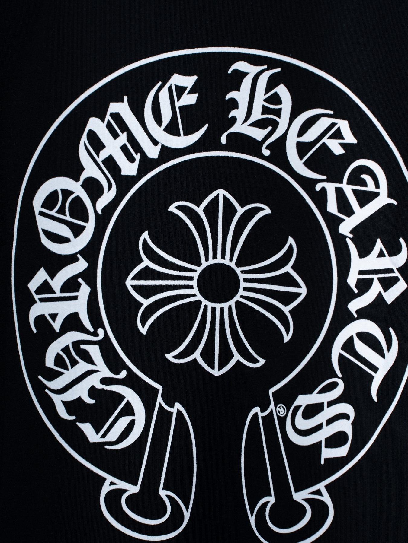 Chrome Hearts Horseshoe Script Graphic T-Shirt — detail