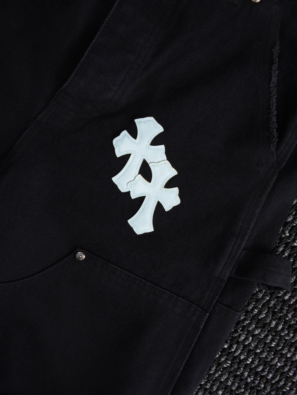 Chrome Hearts Cross Graphic Black Shorts — detail