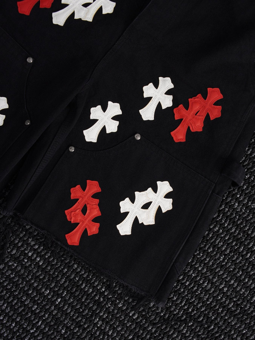 Chrome Hearts Cross Patch Black Shorts — detail