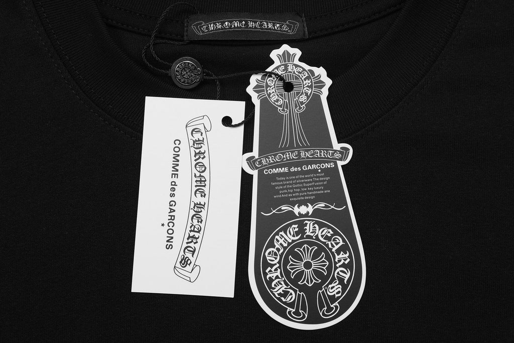 Chrome Hearts Horseshoe Embroidered Short-Sleeve T-Shirt — hang_tag