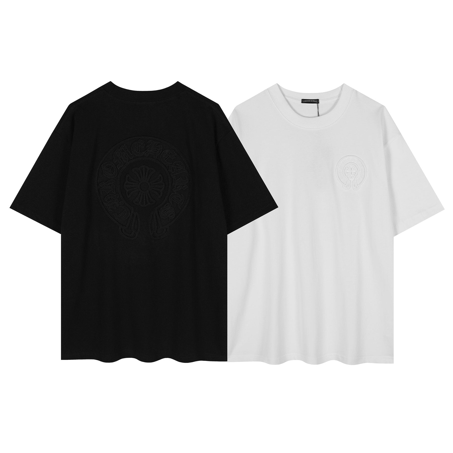 Chrome Hearts Horseshoe Embroidered Short-Sleeve T-Shirt — comparison