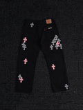 Chrome Hearts Cross Graphic Black Denim Pants — hero