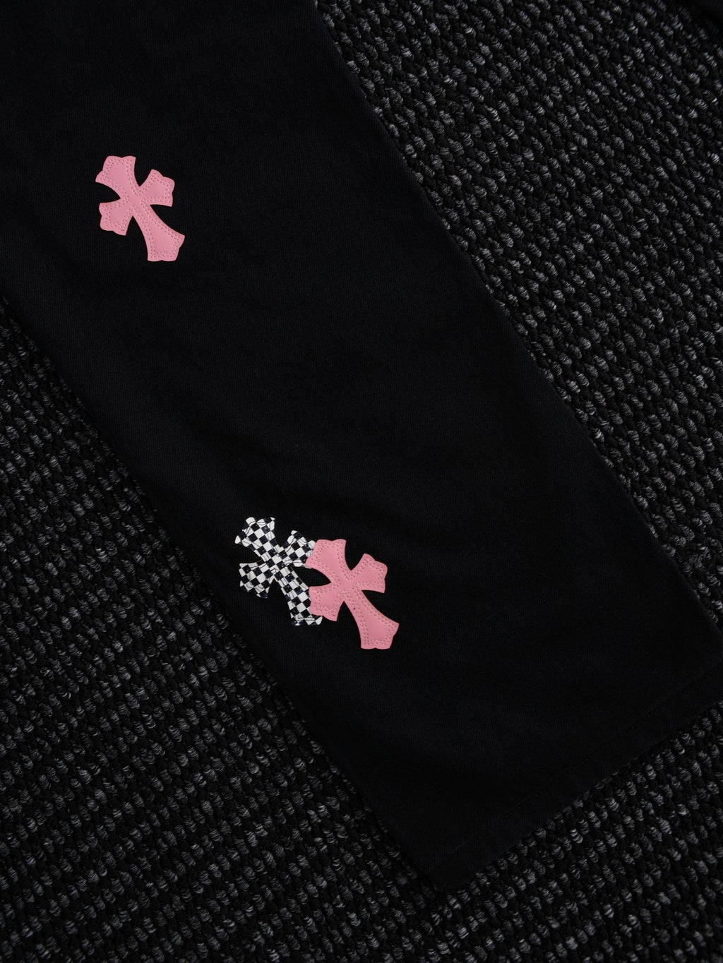 Chrome Hearts Cross Graphic Black Denim Pants — detail