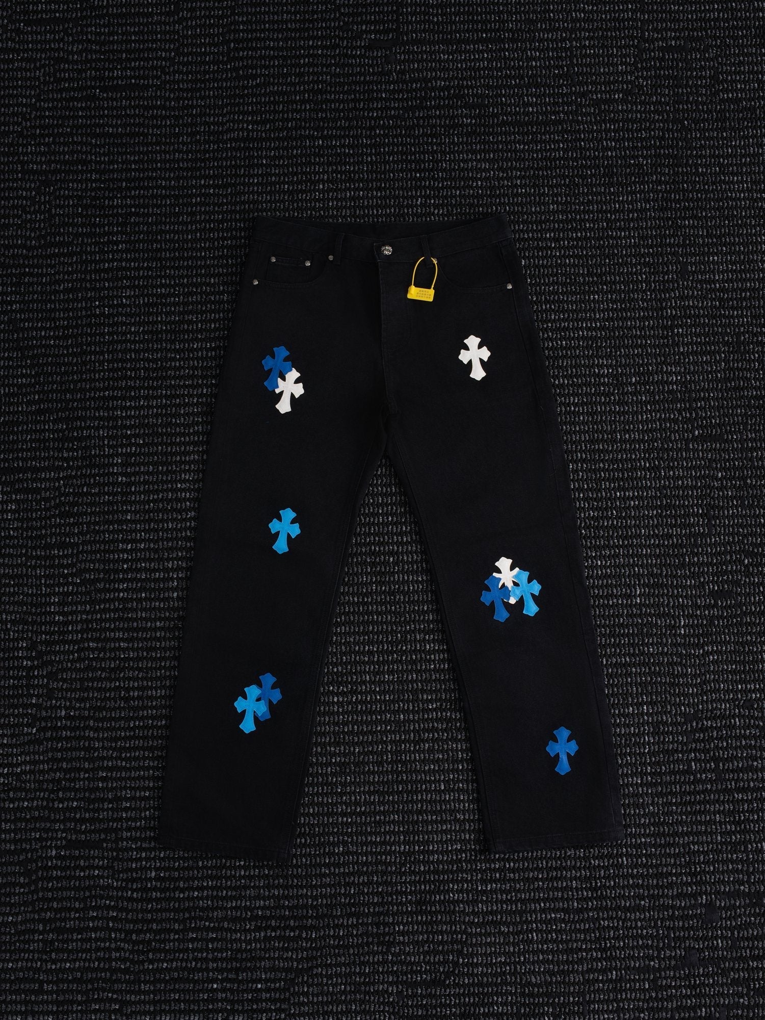 Chrome Hearts Cross Patch Black Jeans — hero
