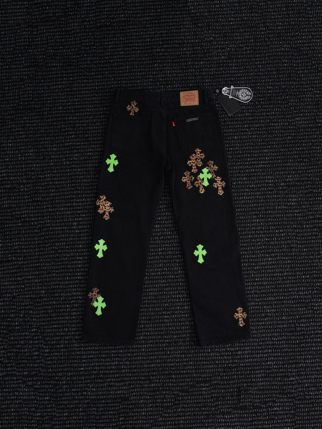 Chrome Hearts Leopard Cross Graphic Denim Pants — hero
