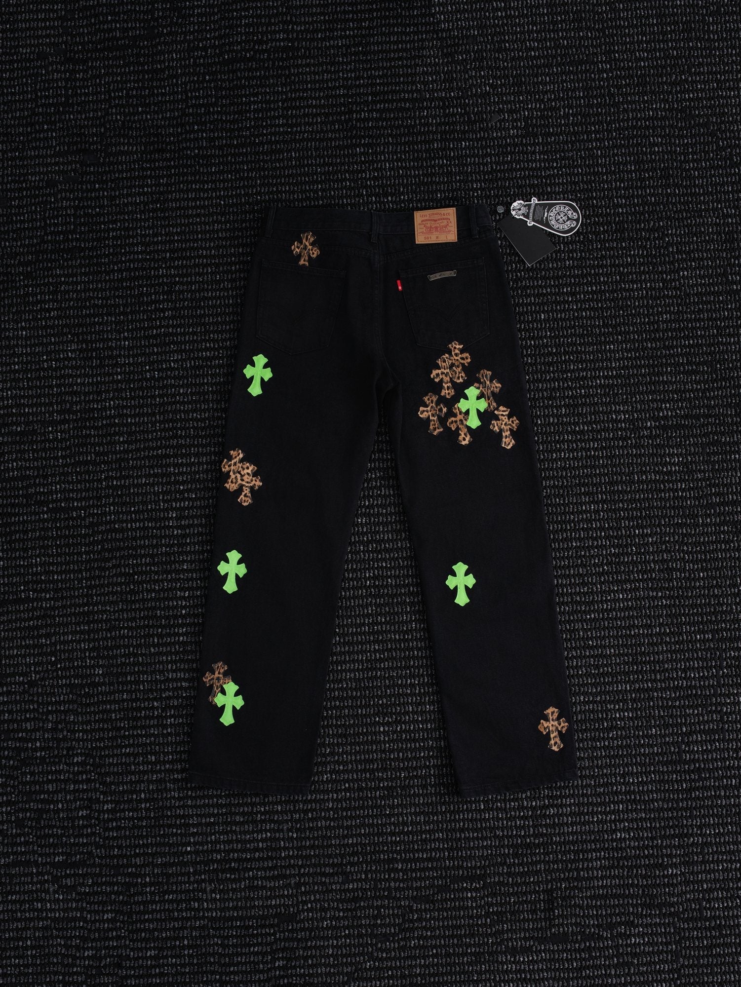 Chrome Hearts Leopard Cross Graphic Denim Pants — hero