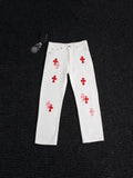 Chrome Hearts White Cross Patch Jeans — hero