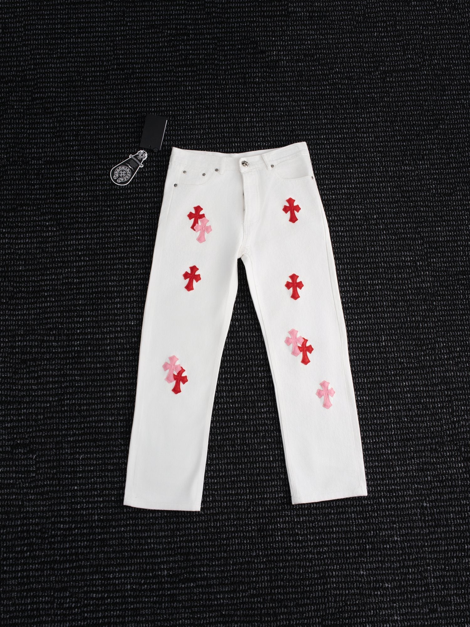 Chrome Hearts White Cross Patch Jeans — hero