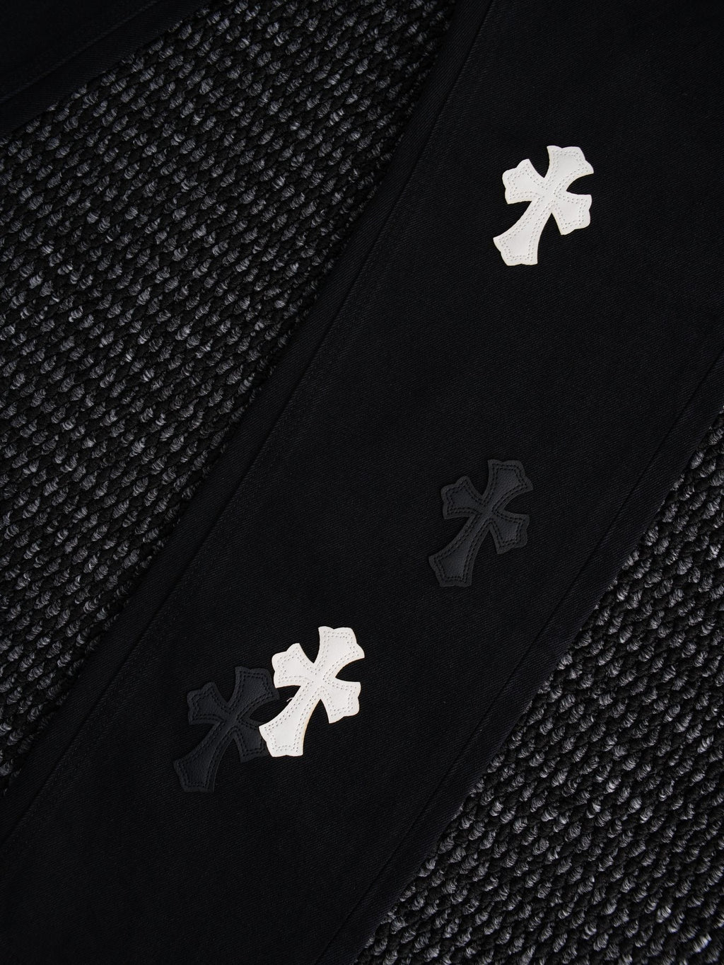 Chrome Hearts Cross Patch Black Jeans — detail